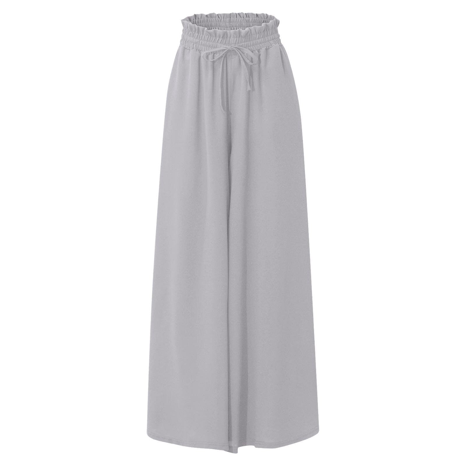 Women's Wide Leg High Waist Long Culottes Pants