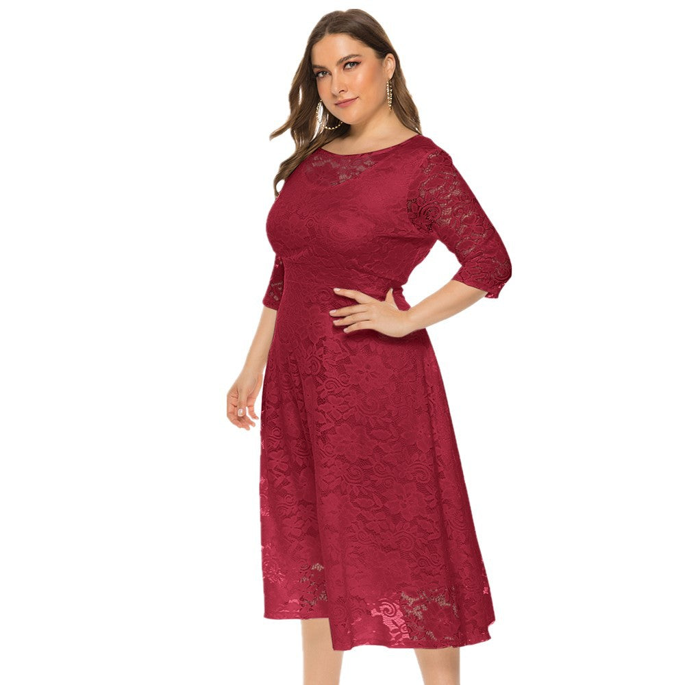 Slouchy Midi Hollow Lace Pocket Dress Dresses