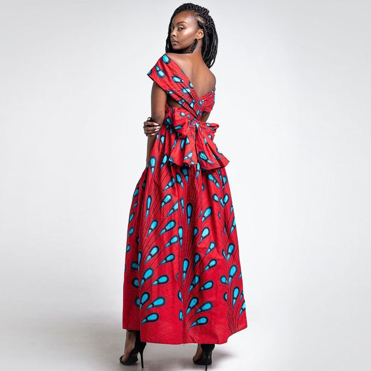 Women's African Wear Printed Multi-wear Sexy Lace-up Dresses