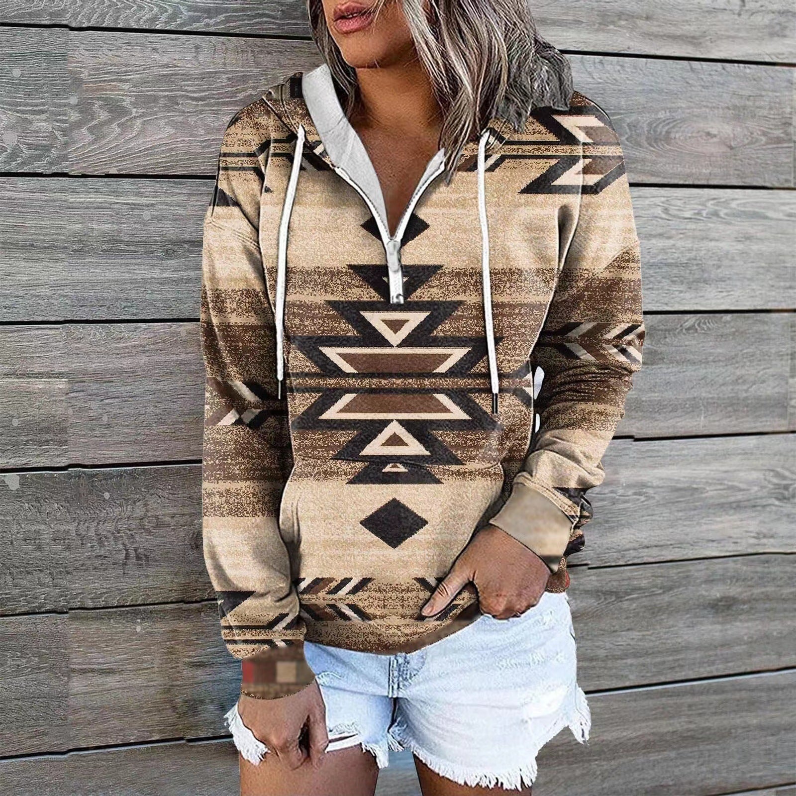 Classic Beautiful Women's Glamorous Ethnic Hoodie Tops