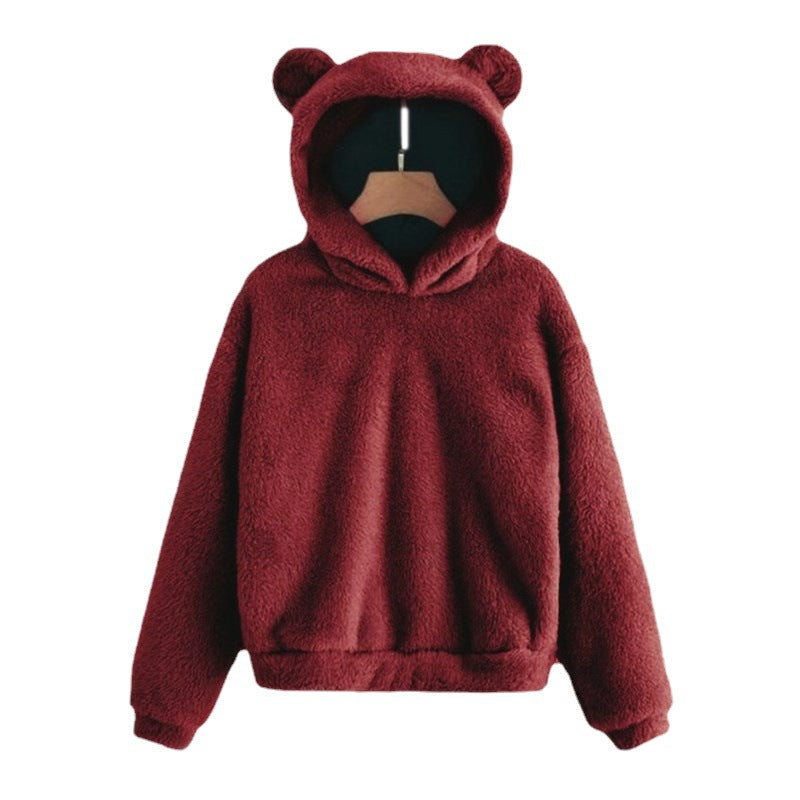 Creative Trendy Fluffy Rabbit Hooded Warm Sweaters