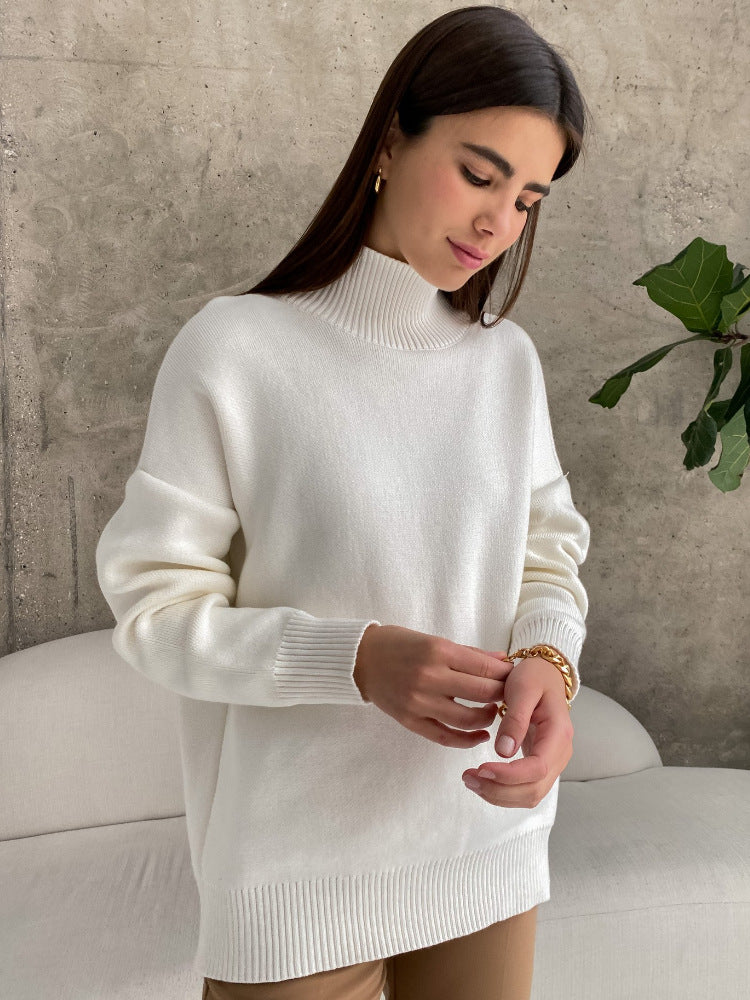 Turtleneck Knitted Trendy Wild Loose And Sweaters