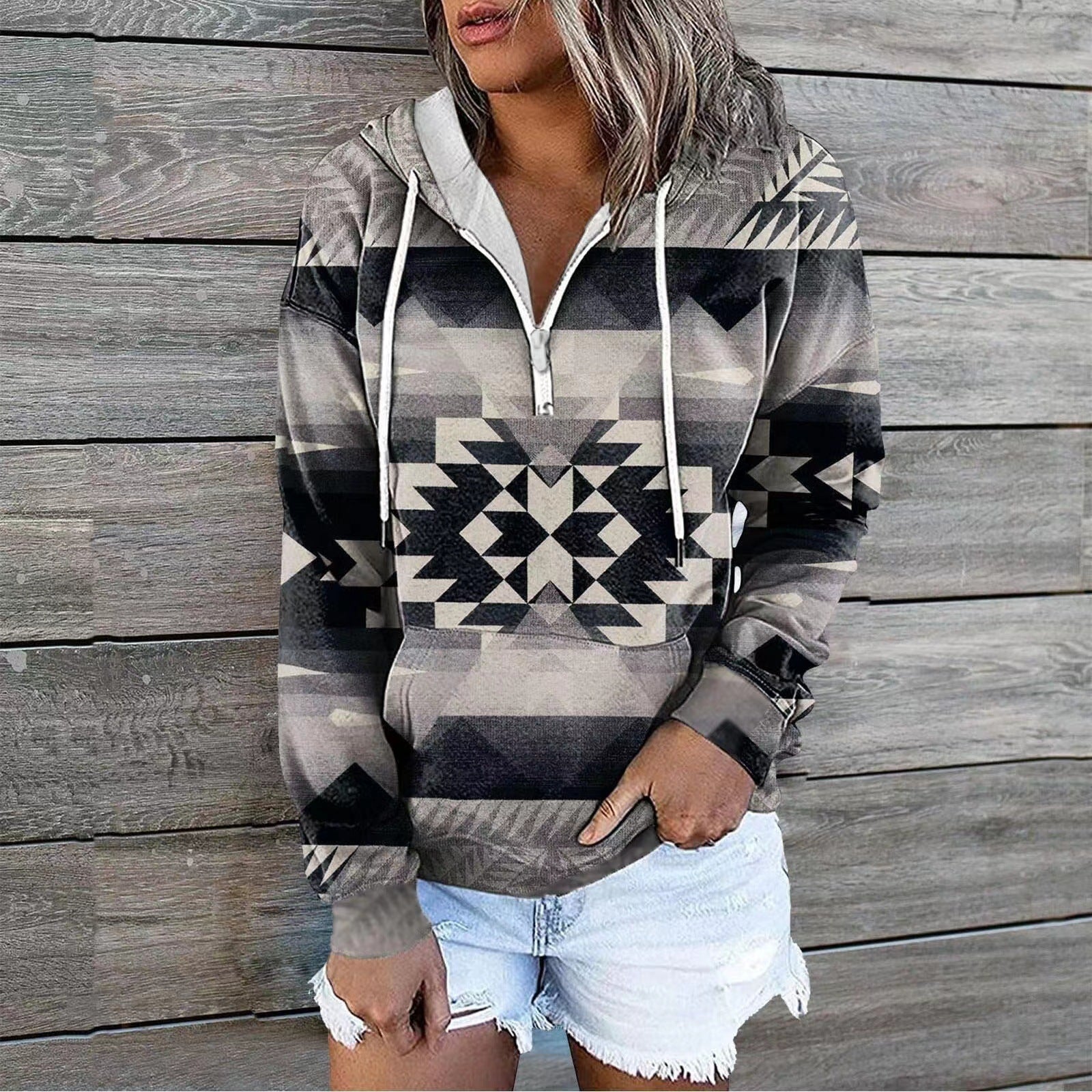 Classic Beautiful Women's Glamorous Ethnic Hoodie Tops