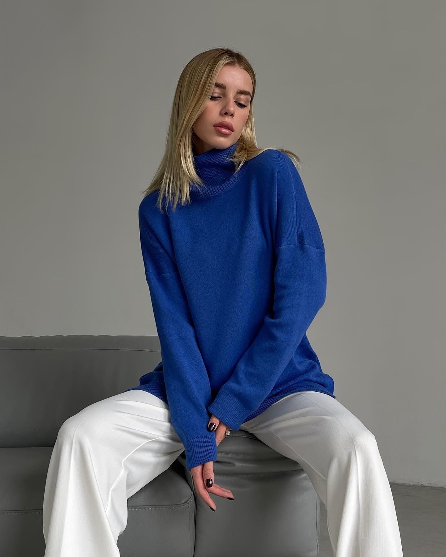 Unique Women's Comfortable Stylish Loose Turtleneck Sweaters