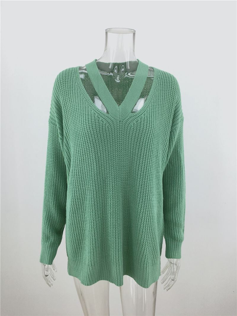 Women's Knitted Pullover Loose Temperament Commuter Sweaters