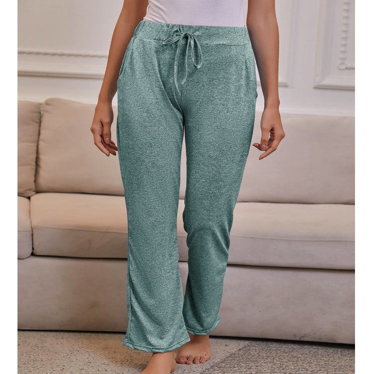 Women's Spring Elastic Waist Casual Yoga Trousers Pants