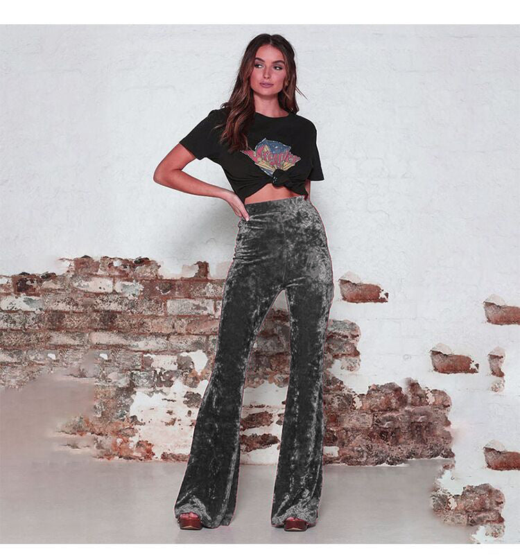 Women's Trousers High Waist Casual Wide-leg Pants