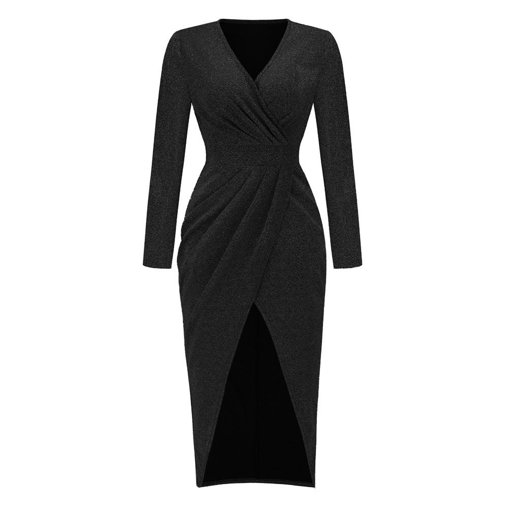 Sexy Formal Dress Long Sleeve Slit Dresses