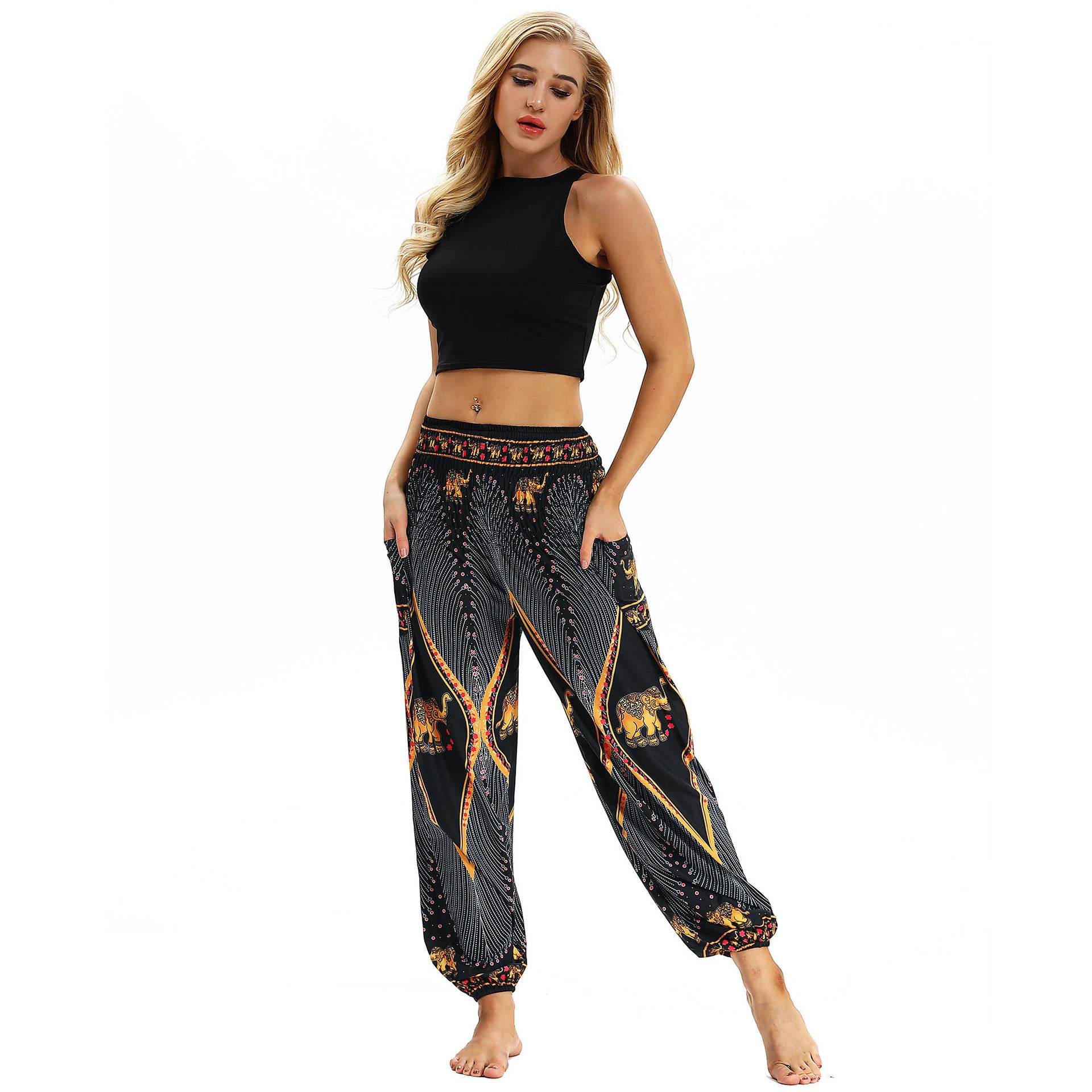 Summer Casual Trousers Ethnic Style Pop Pants