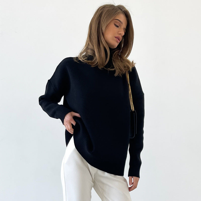 Turtleneck Knitted Trendy Wild Loose And Sweaters