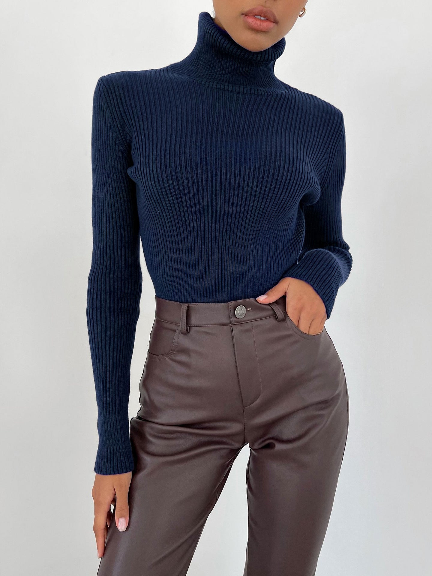 Women's Turtleneck Bottoming Shirt Autumn Pullover Knitwear