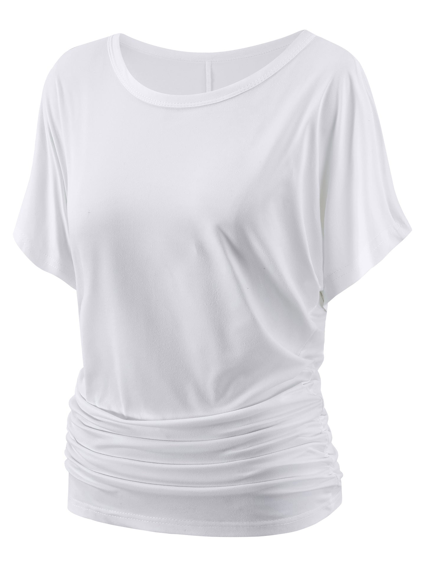 Popular Batwing Sleeve Round Neck T-shirt Blouses