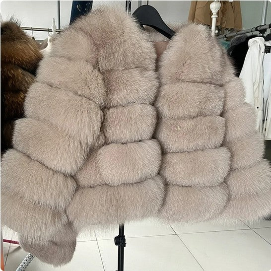 Women's Fur Imitation Fox Long Sleeve Winter Coats