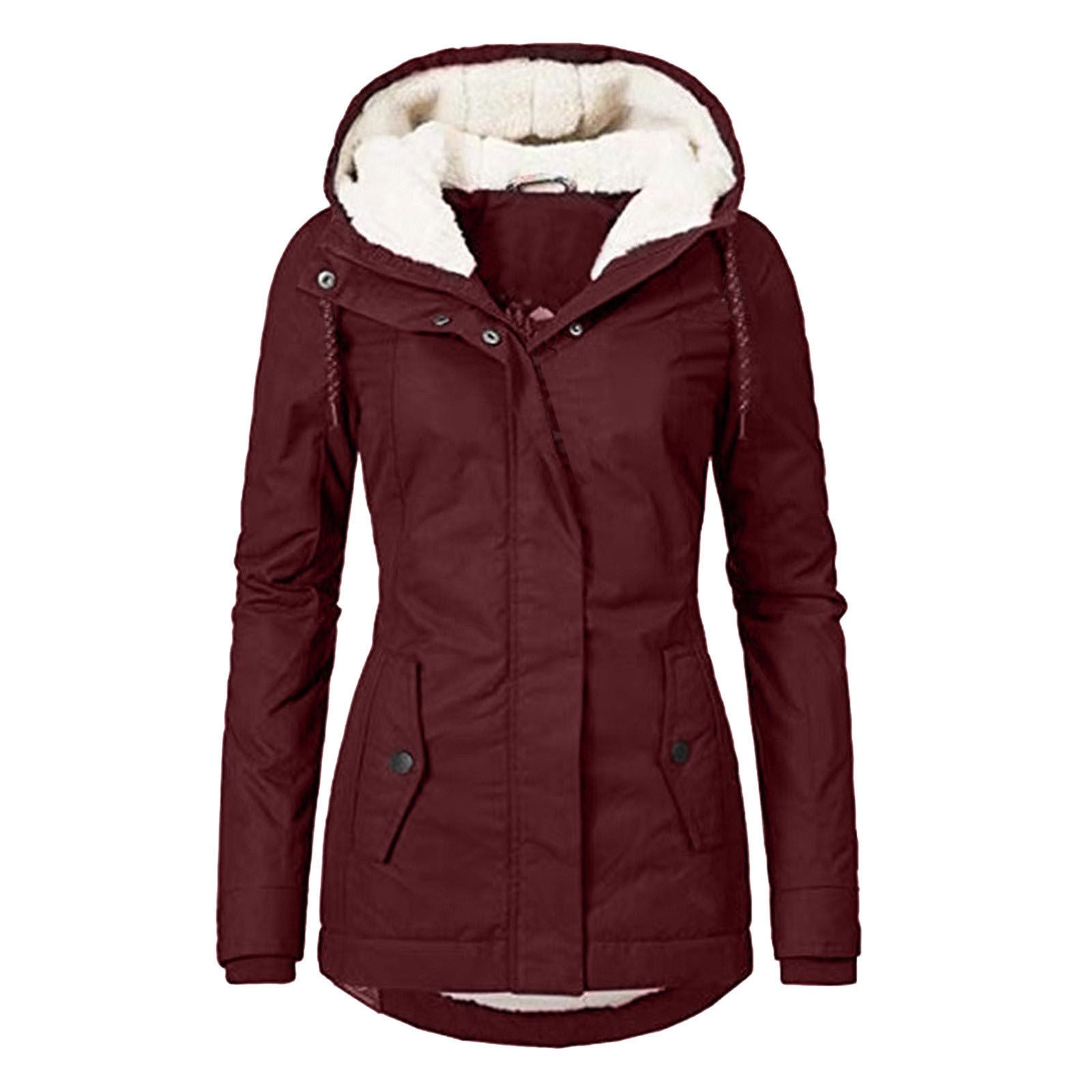 Women's Source Winter Cotton Style Overcome Fleece-lined Coats