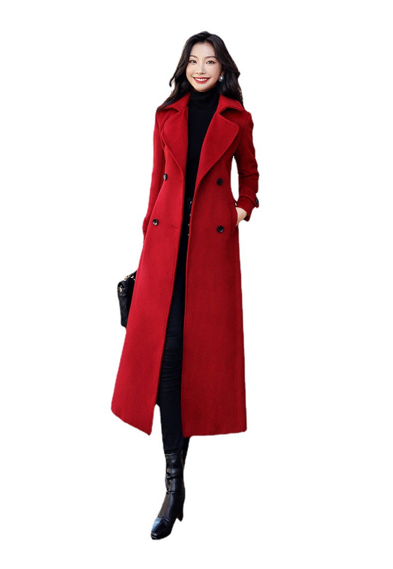 Women's Popular Single Thick Wool Dragon Phoenix Coats