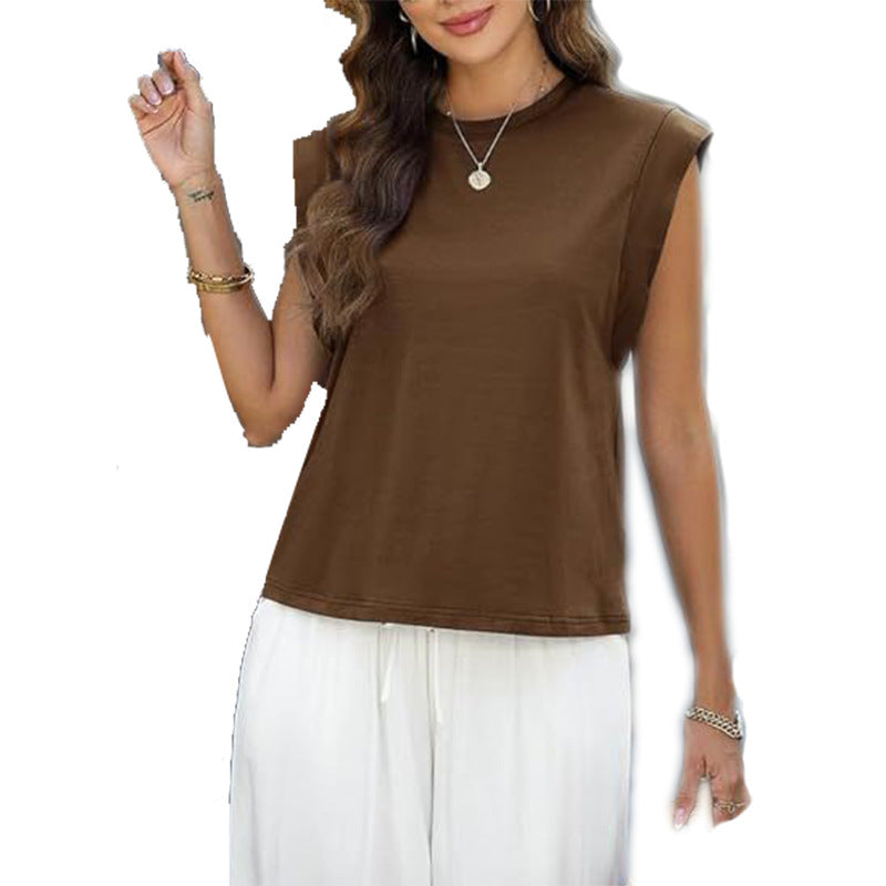 Women's Summer Loose Round Neck Sleeve For Blouses