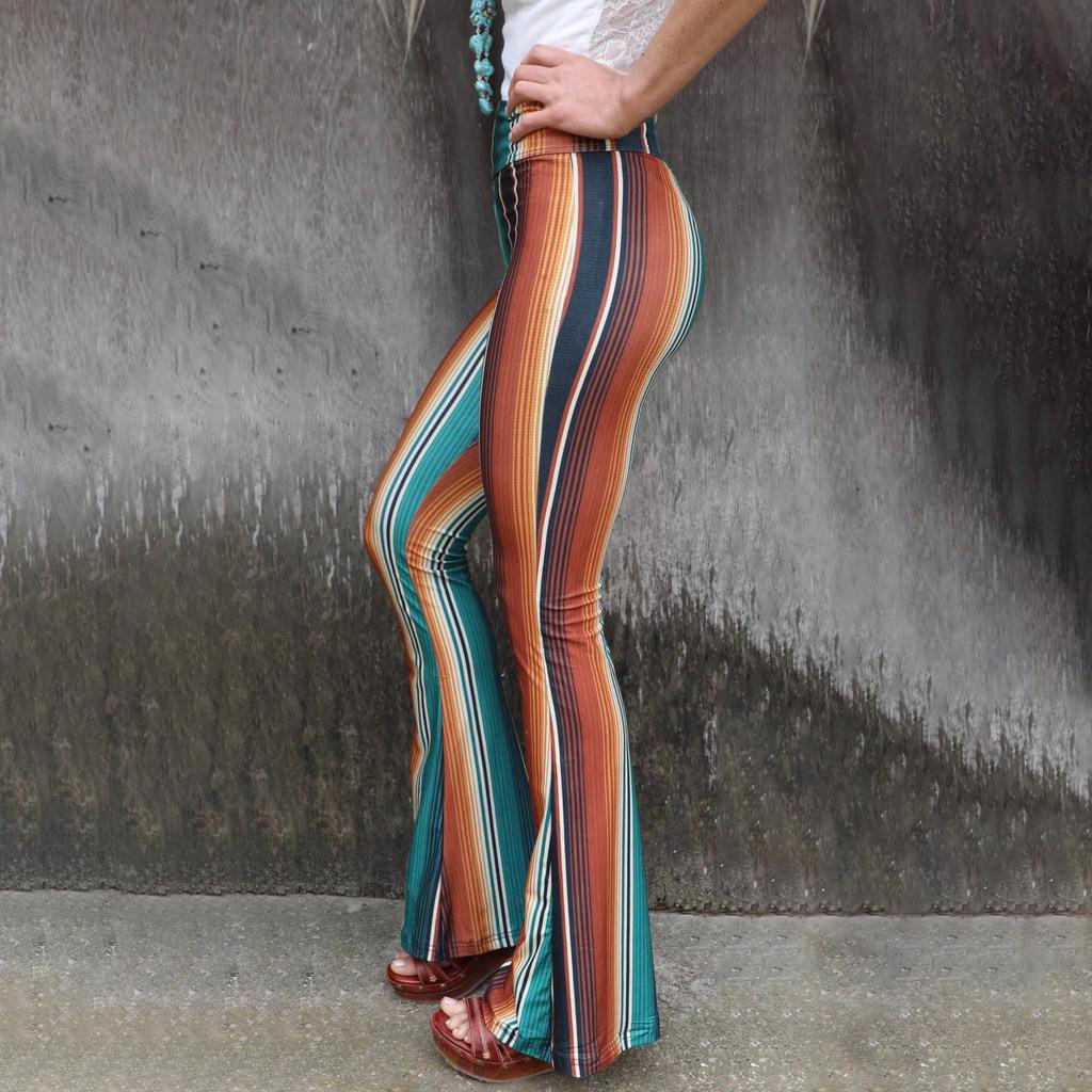 Women's Fashion Printed Tight High Waist Casual Pants