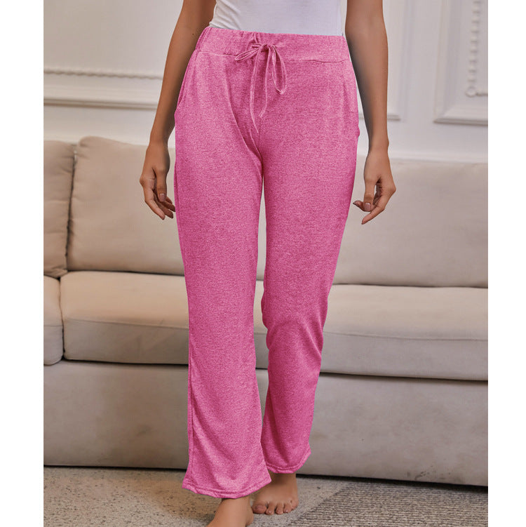 Women's Spring Elastic Waist Casual Yoga Trousers Pants