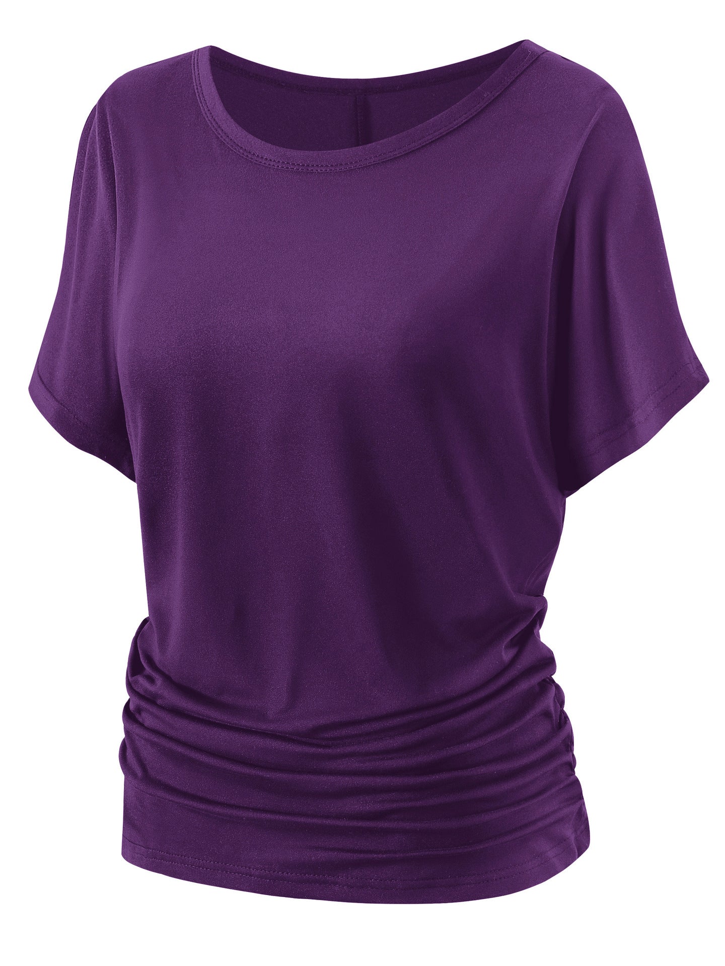 Popular Batwing Sleeve Round Neck T-shirt Blouses