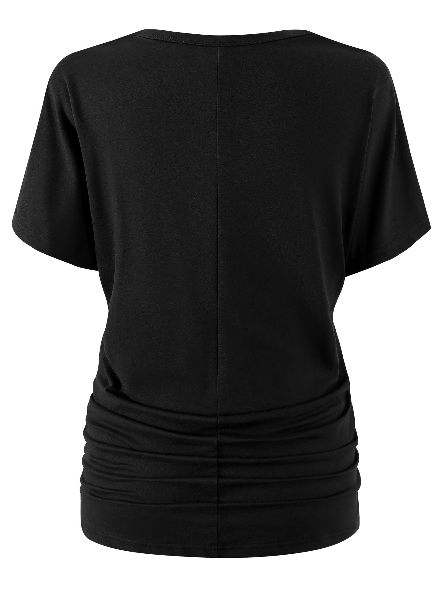 Popular Batwing Sleeve Round Neck T-shirt Blouses