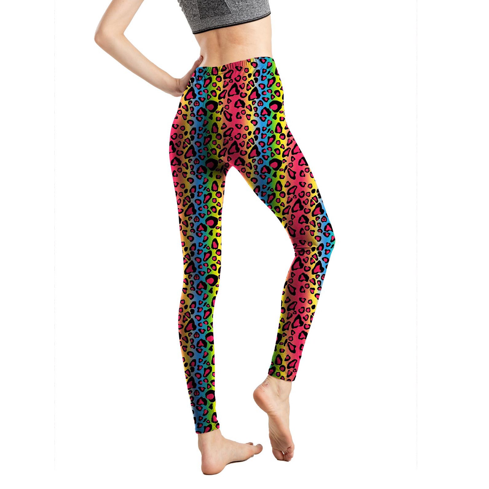 Graceful Trendy Animal Print Skinny Cropped Leggings