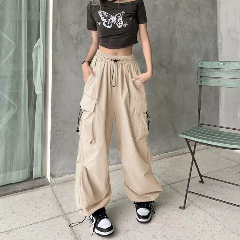 Women's American Retro Casual Summer Straight Draping Pants