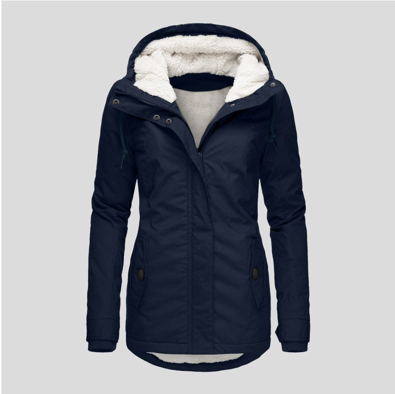 Women's Source Winter Cotton Style Overcome Fleece-lined Coats