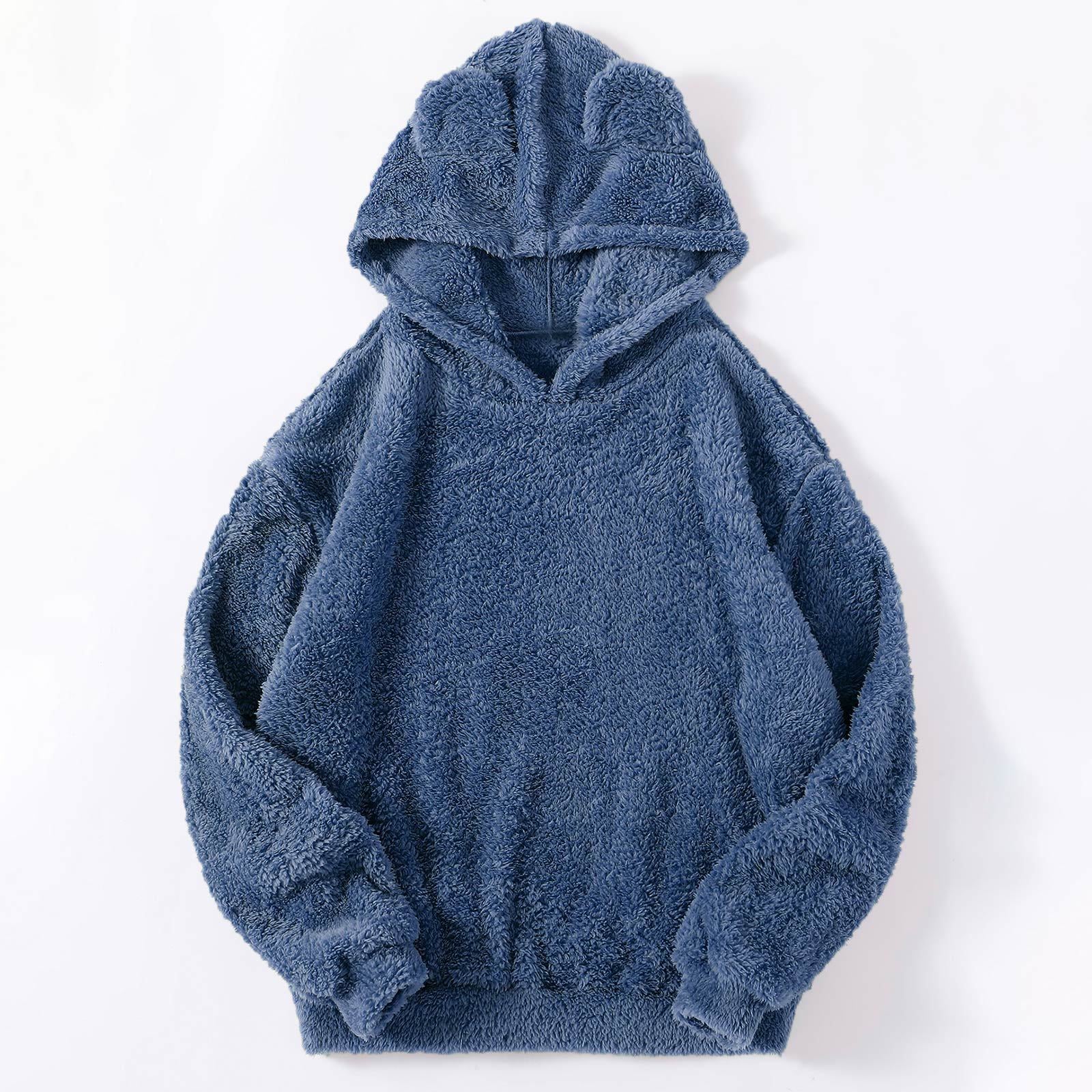 Casual Fluffy Rabbit Ears Hooded Warm Sweaters