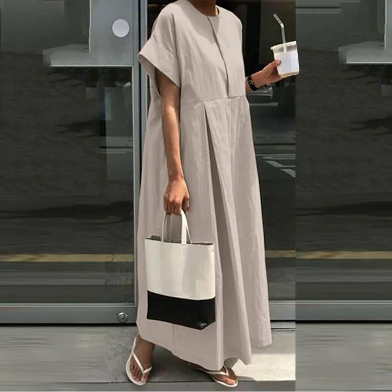 Women's Round Neck Elegant College Style Mori Dresses