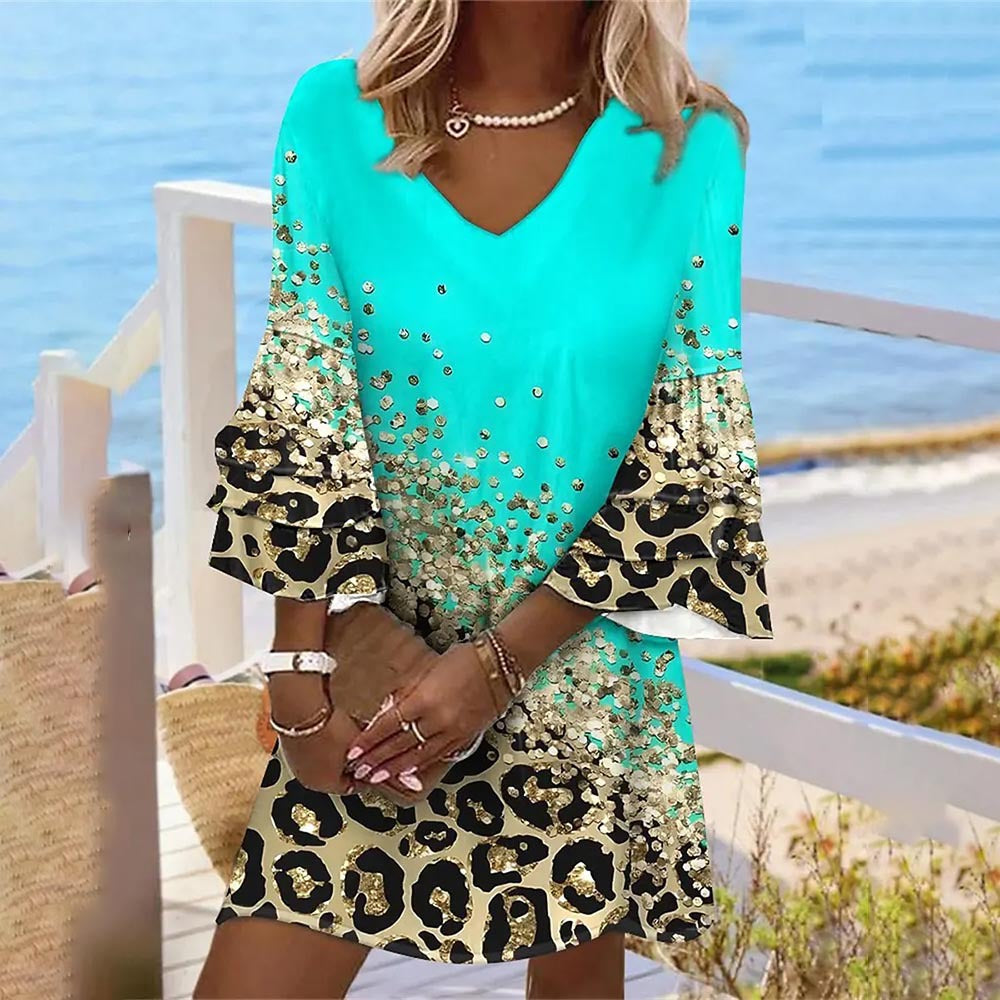 Women's Print Printed Loose Seaside Vacation Style Dresses