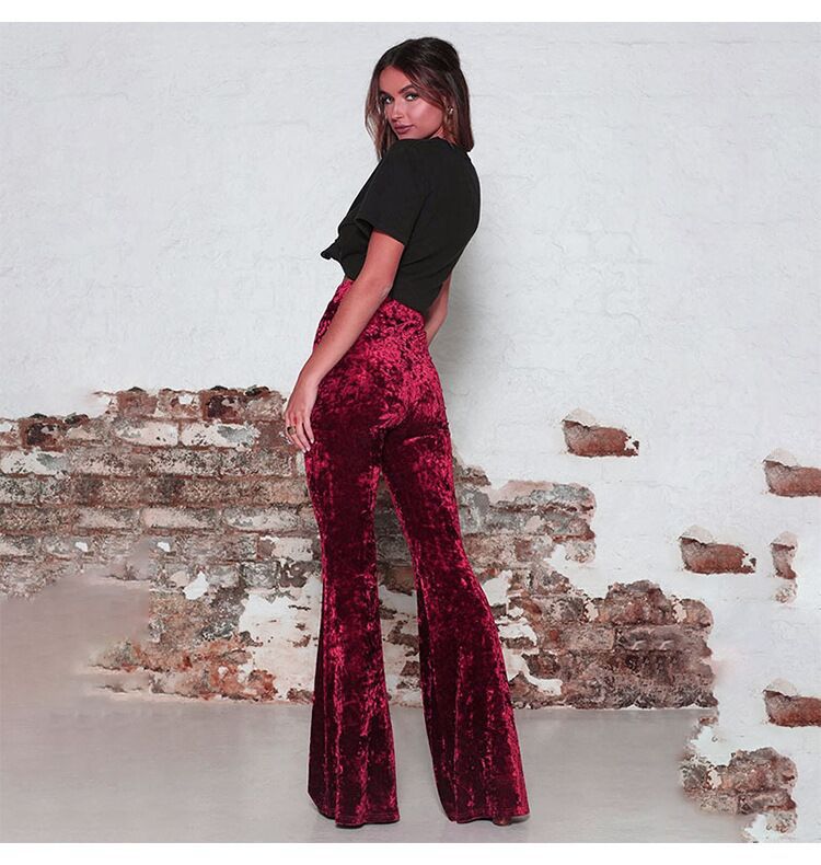 Women's Trousers High Waist Casual Wide-leg Pants