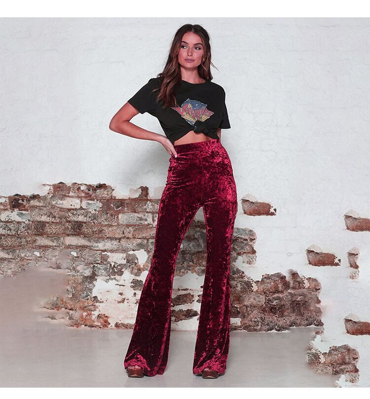 Women's Trousers High Waist Casual Wide-leg Pants