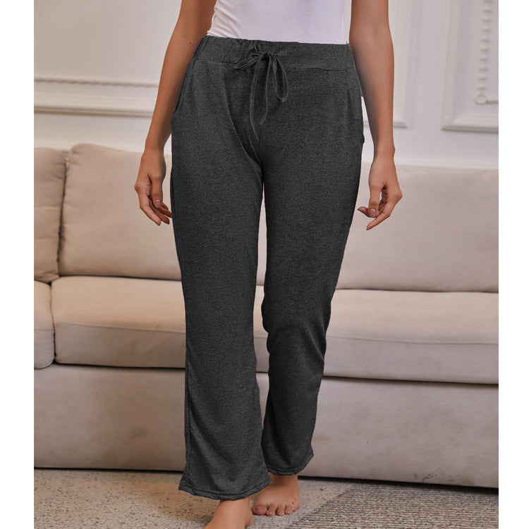 Women's Spring Elastic Waist Casual Yoga Trousers Pants