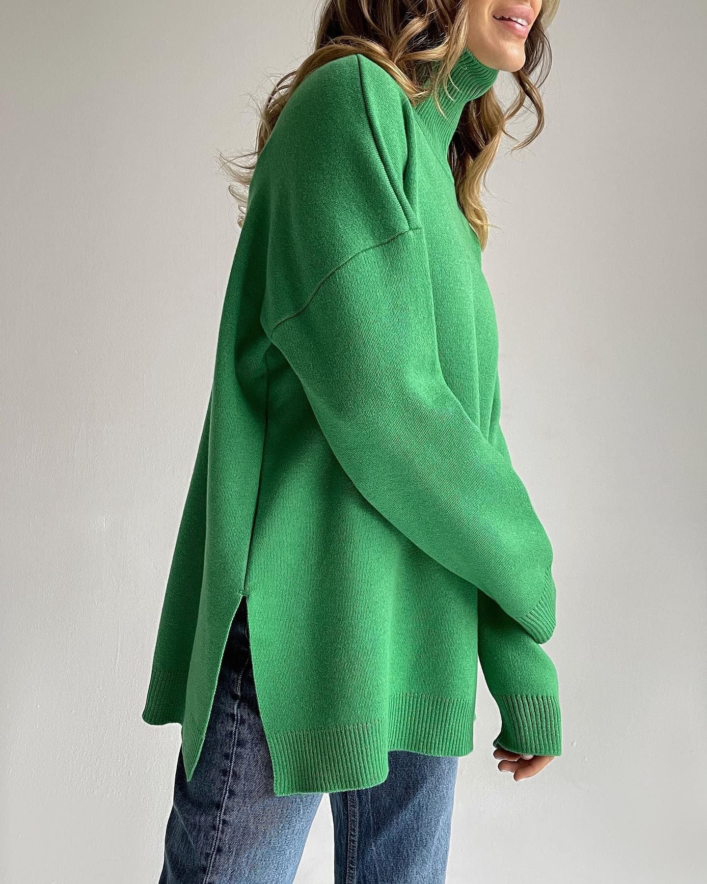 Unique Women's Comfortable Stylish Loose Turtleneck Sweaters