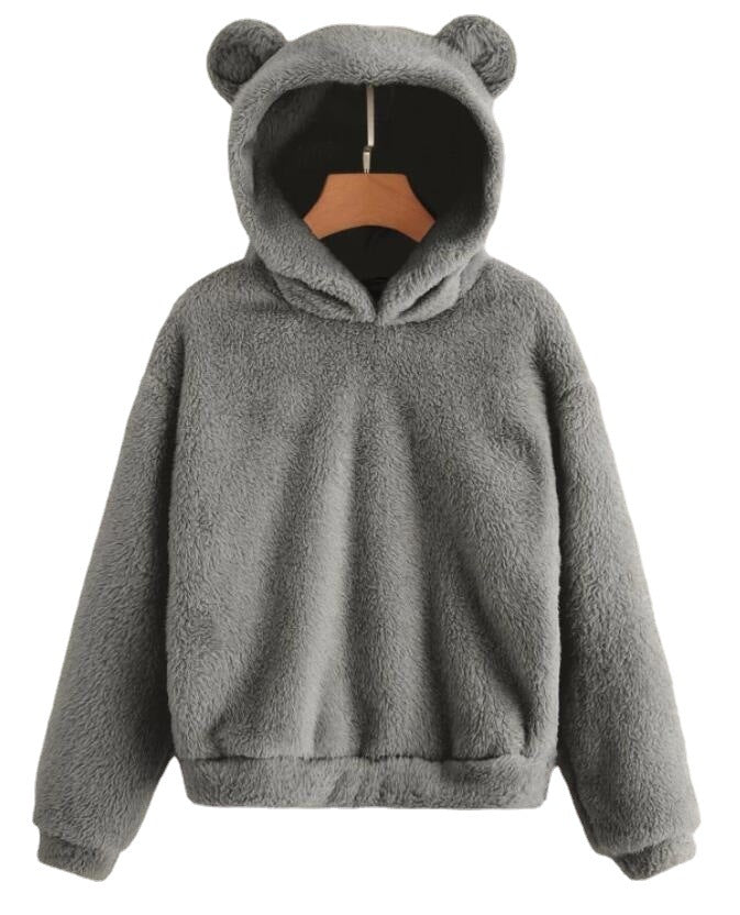 Creative Trendy Fluffy Rabbit Hooded Warm Sweaters