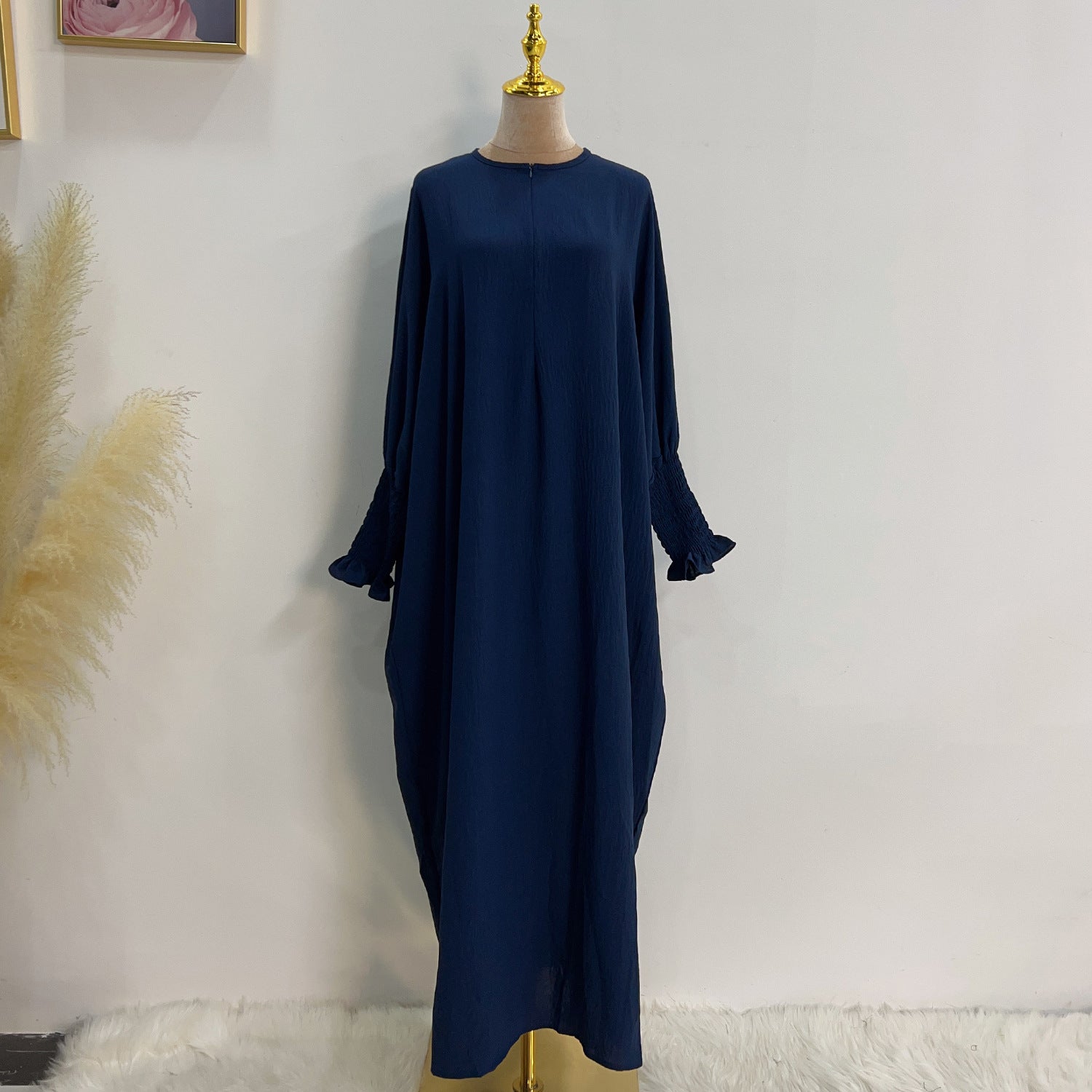 Upgraded Turkish Solid Color Batwing Dress Dresses