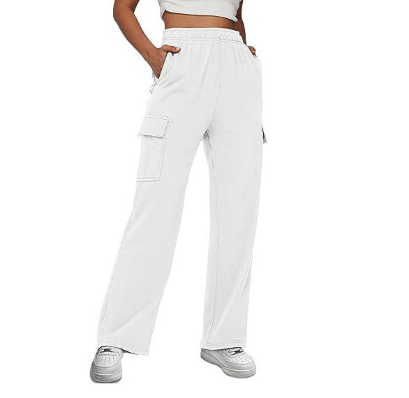 Women's Sports Trousers High Waist Slimming Straight Pants