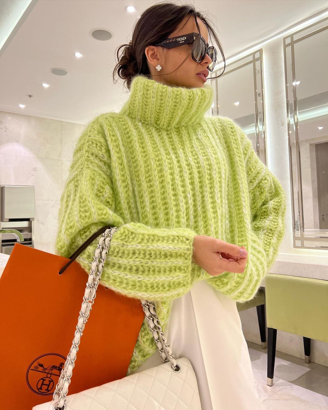 Women's Winter Pullover Fluffy Long Sleeve Sweaters