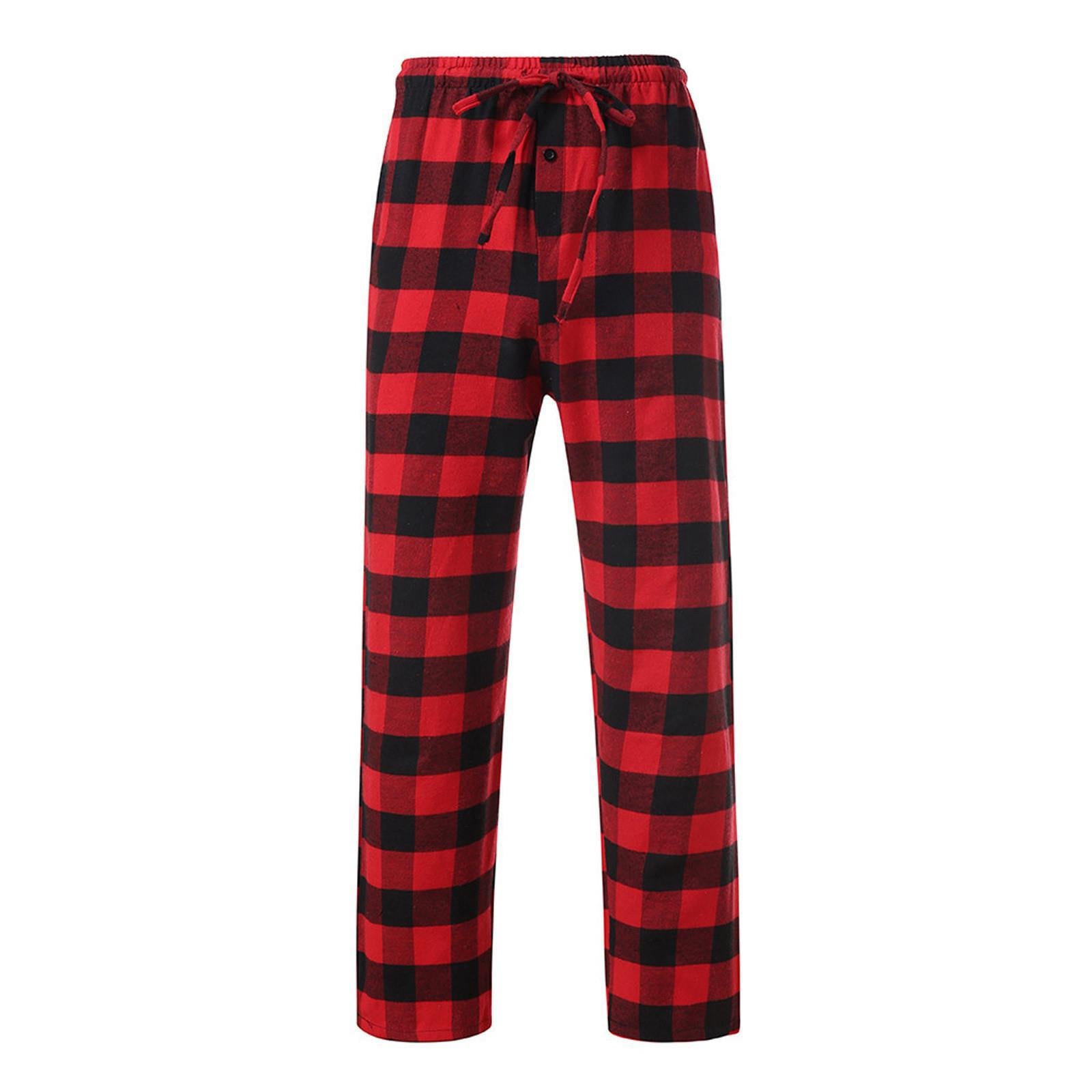 Women's Drawstring Plaid Printed Trousers Casual Pants