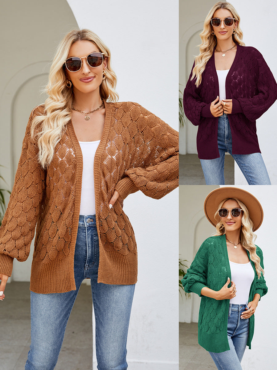 Women's Loose And Lazy Style Mid-length Design Cardigans