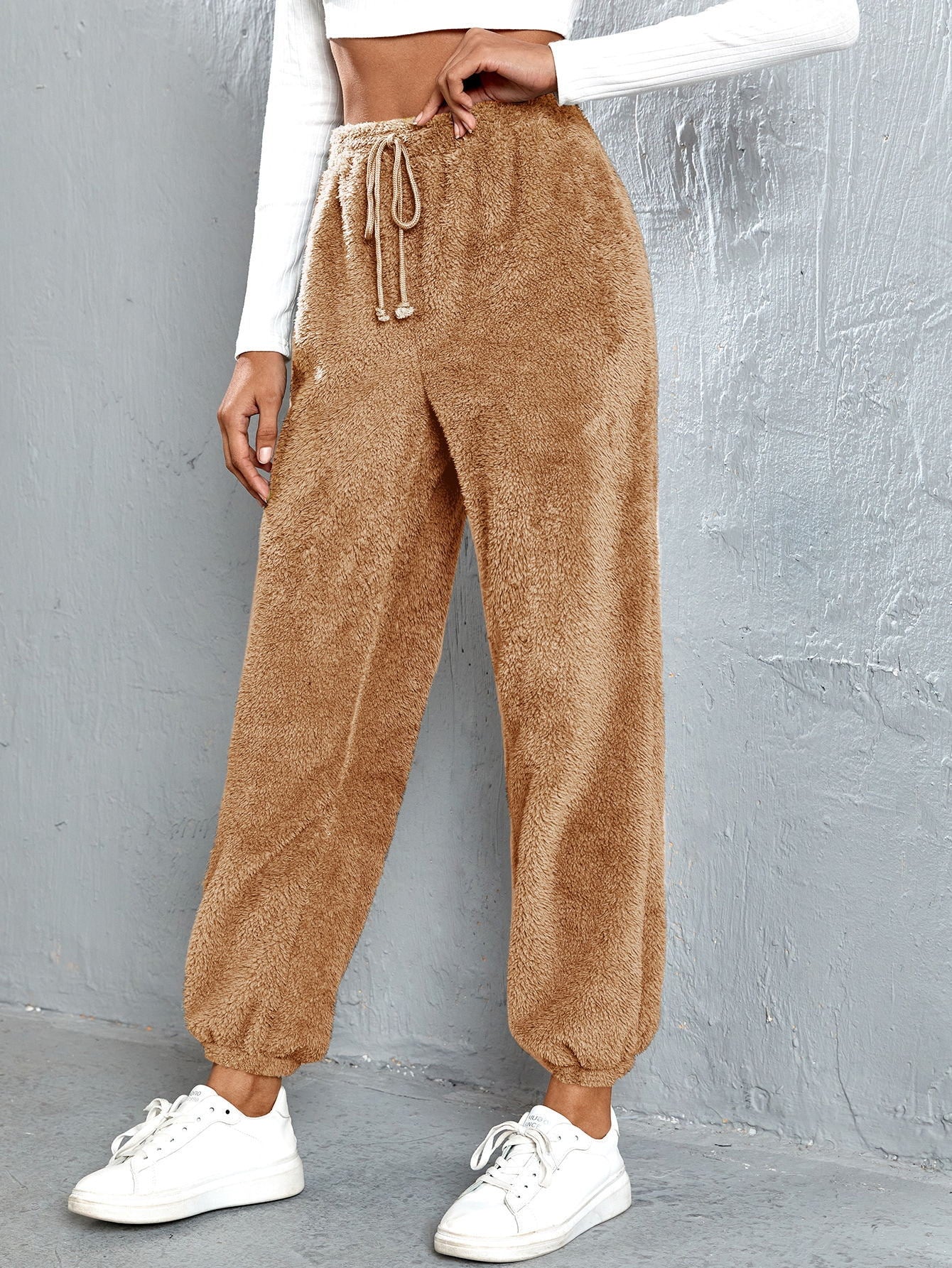 Color Fashion Plush Casual Loose Comfortable Pants