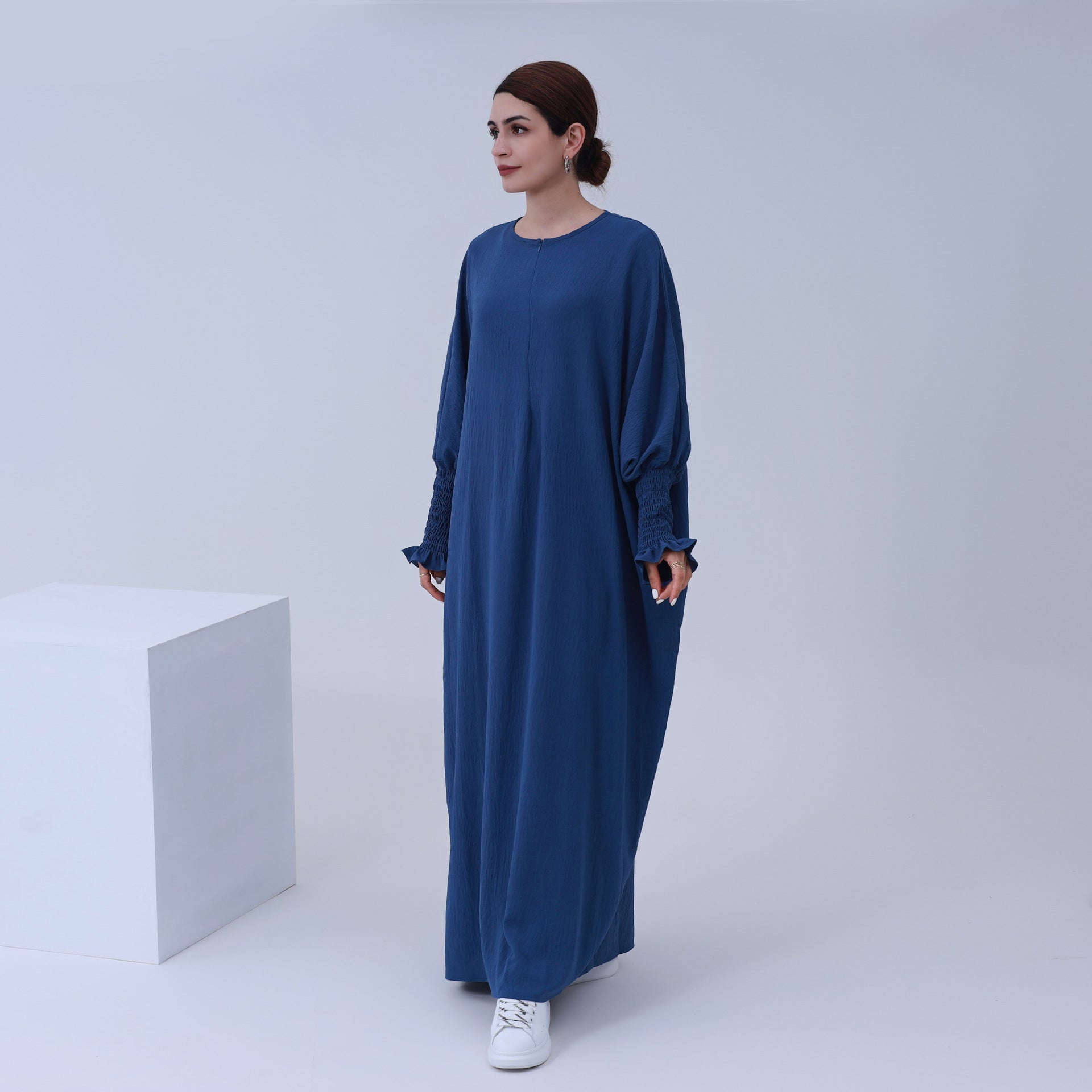 Upgraded Turkish Solid Color Batwing Dress Dresses