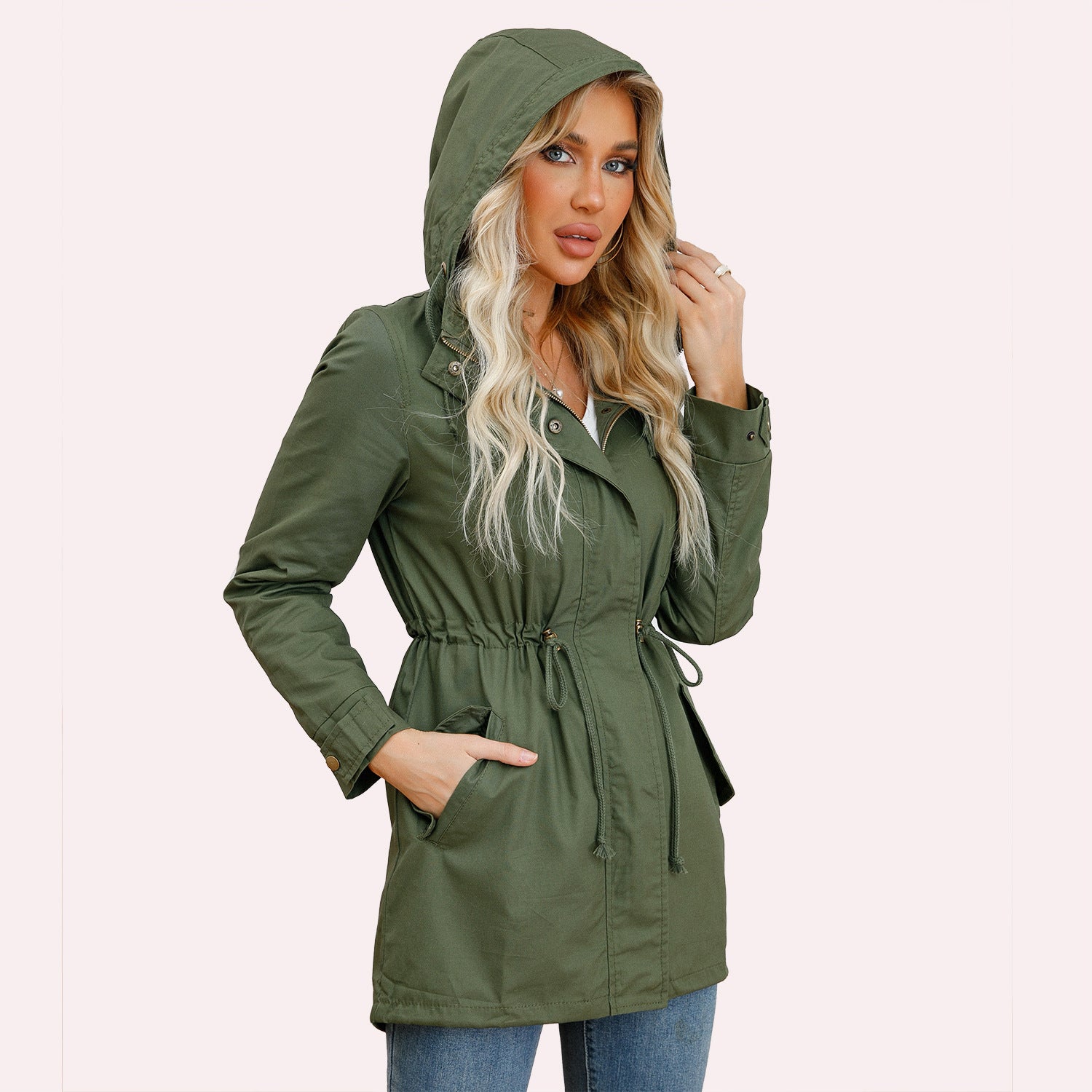 Innovative Women's Anorak Loose Solid Color Coats