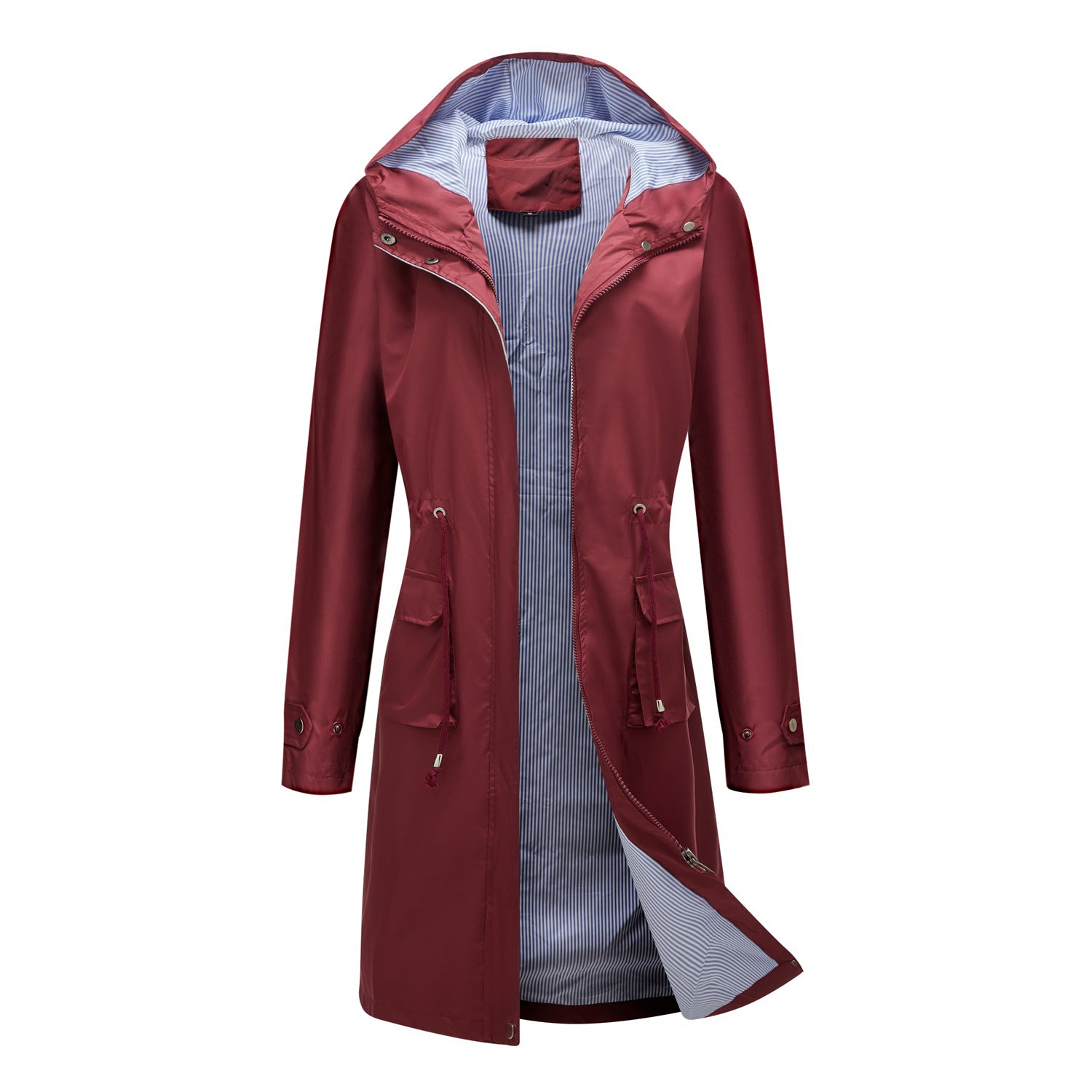 Women's Long Windbreaker Lengthened Waterproof Loose Long-sleeve Coats