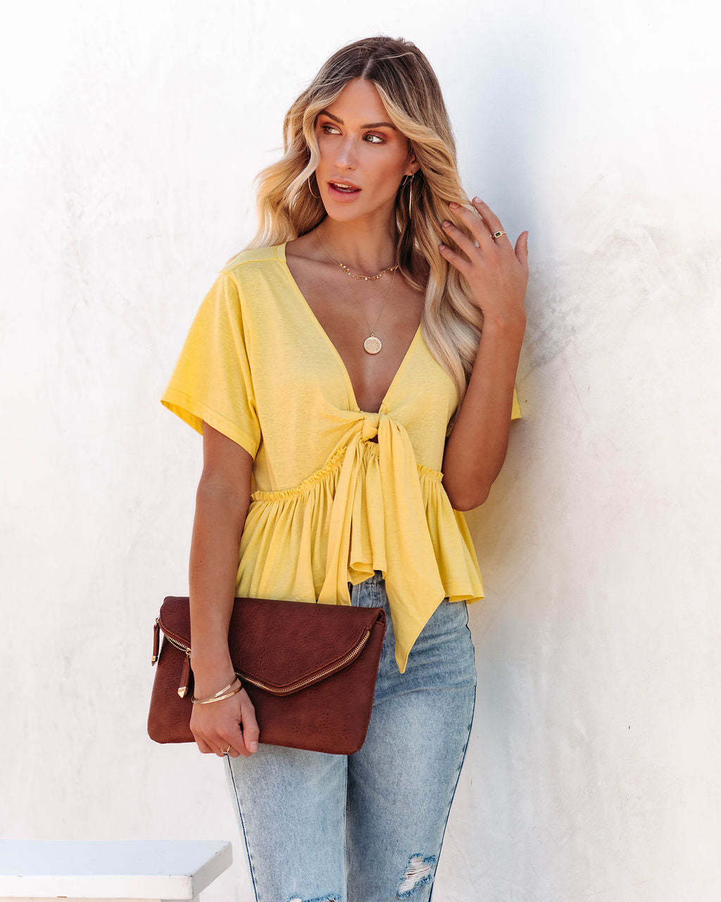 Women's Summer Solid Color Stitching Loose Sleeve Blouses