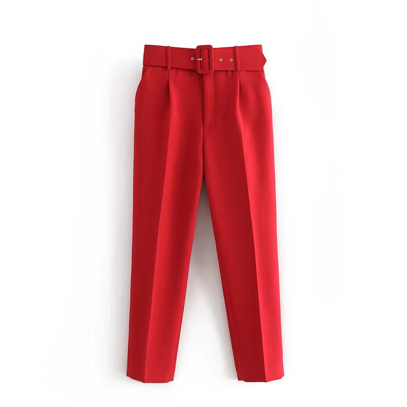 Micro Elastic Slim Fit Figure Flattering Pants