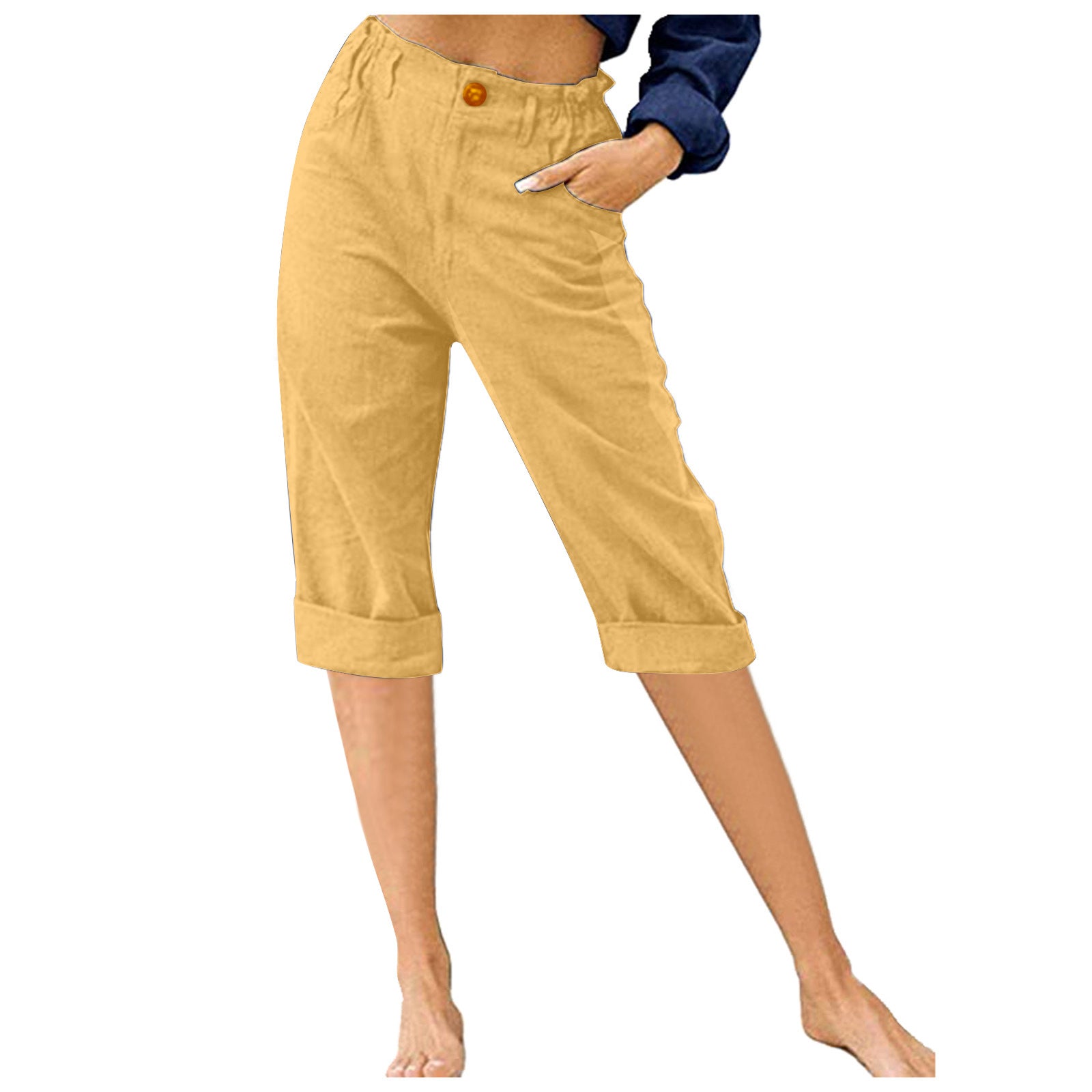 Women's And Linen Fashion Loose High Waist Pants