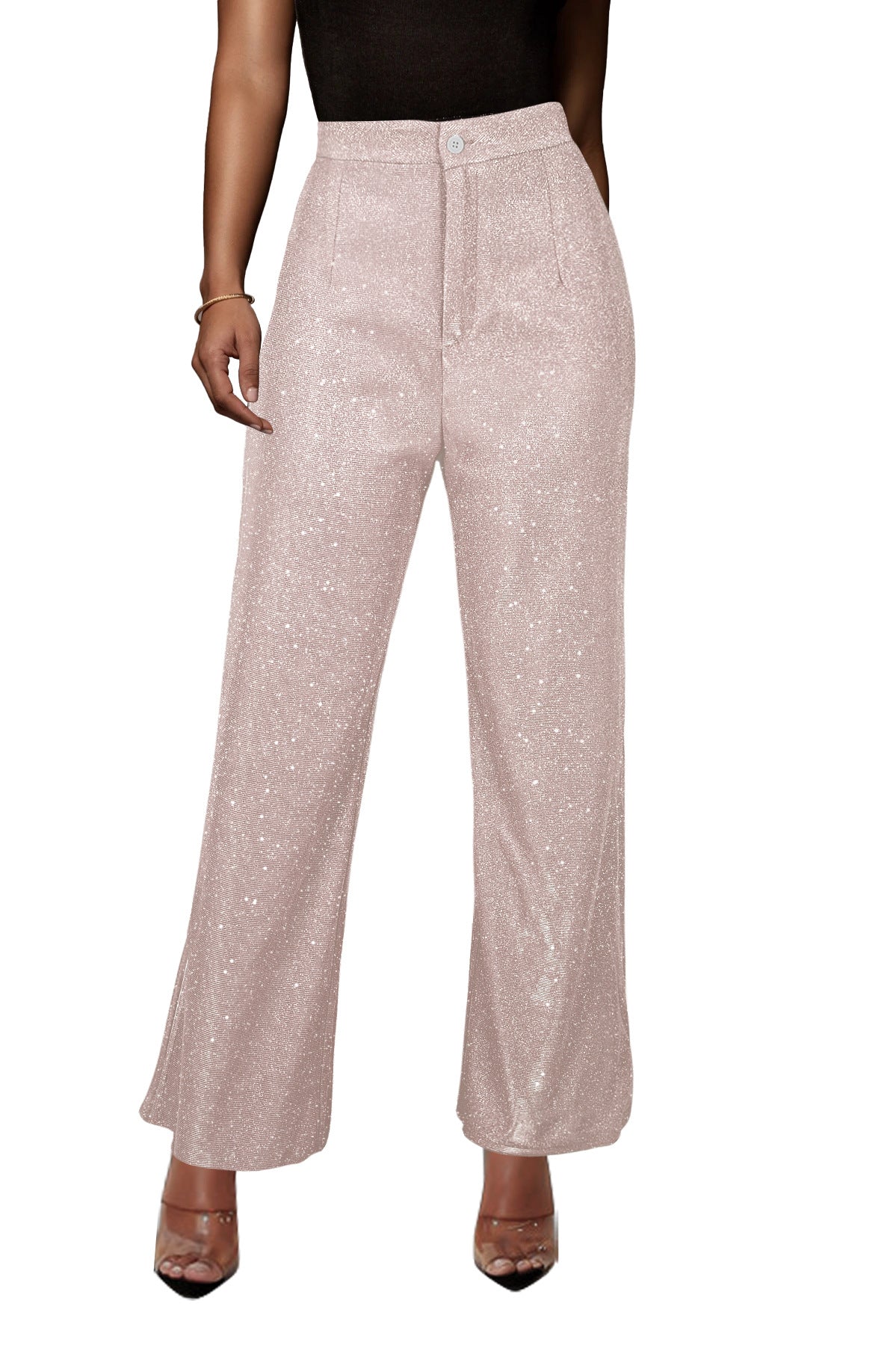 Women's Sequined Party High Waist Retro Wide Pants