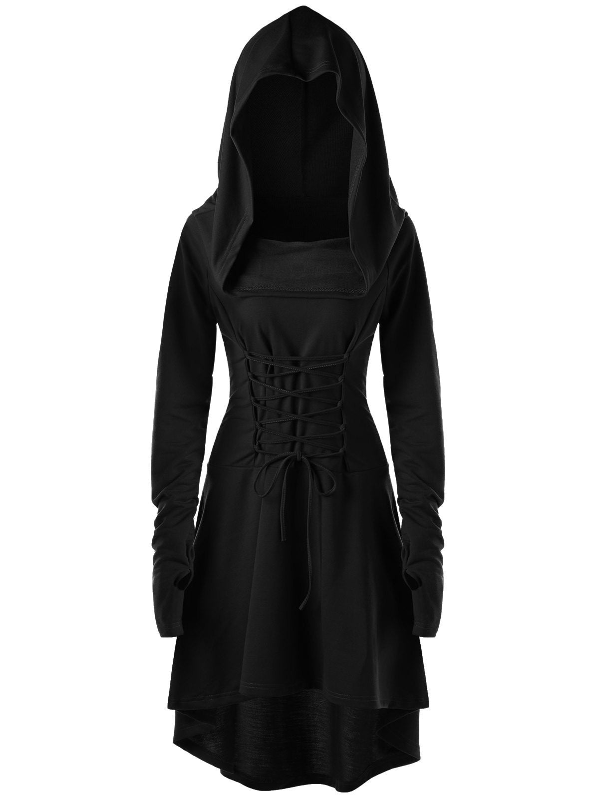 Women's Color Holiday Performance Long Sleeve Hooded Dresses