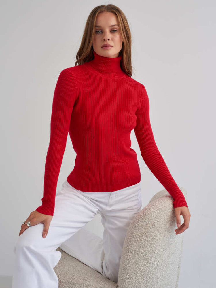 Women's Turtleneck Bottoming Shirt Autumn Pullover Knitwear